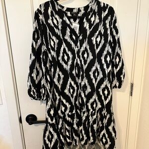 Torrid Black and White Patterned Dress